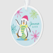 パーソナライズなペンギンの写真のオーナメント オーナメント (正面)