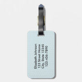 パーソナライズなペンギンの髭の傾向 ラゲッジタグ (裏面縦)