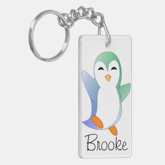 パーソナライズなペンギン キーホルダー (正面左)
