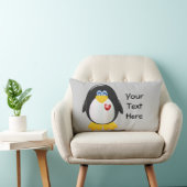 パーソナライズなペンギン ランバークッション (椅子)