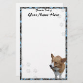 パーソナライズなペンブロークのウェルシュコーギーの文房具(UL) 便箋 (正面/裏面)