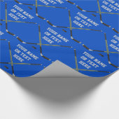 パーソナライズなホッケーのギフトの包装紙、あなたの文字 ラッピングペーパー (コーナー)