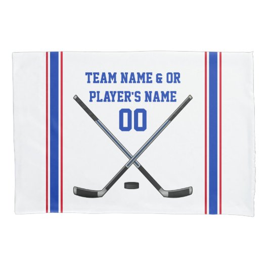 パーソナライズなホッケーの枕箱はまたは買物1置きました 枕カバー (正面左)