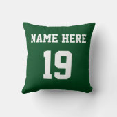 パーソナライズなホッケーの枕、あなたの色および文字 クッション (裏面)