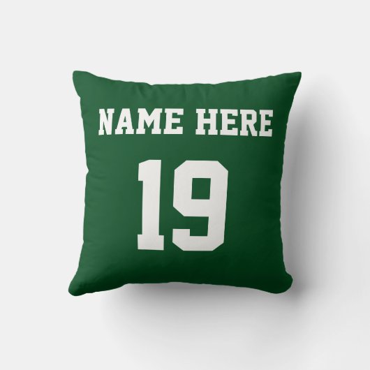 パーソナライズなホッケーの枕、あなたの色および文字 クッション (裏面)