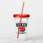 パーソナライズなボクシングのボクサー アクリルタンブラー (裏面)