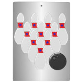 パーソナライズなボーリングのデザイン クリップボード (裏面)