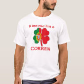 パーソナライズなポルトガル語は私によってがCorreiaである私に接吻します Tシャツ (正面)
