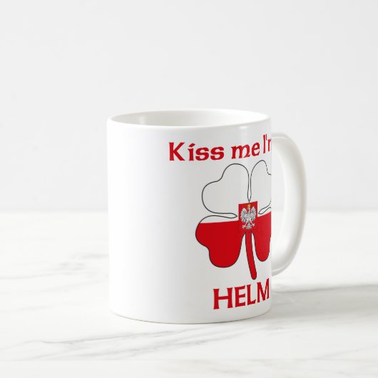 パーソナライズなポーランド語は私によってが舵輪である私に接吻します コーヒーマグカップ (正面右)