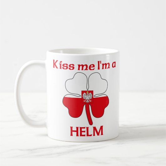 パーソナライズなポーランド語は私によってが舵輪である私に接吻します コーヒーマグカップ (左)