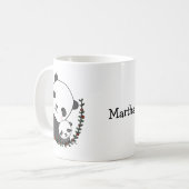 パーソナライズなマグのかわいいパンダのお母さんのベビーのカスタムのマグ コーヒーマグカップ (正面左)