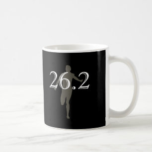パーソナライズなマラソン選手26.2の記念品の黒 コーヒーマグカップ