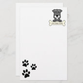 パーソナライズなミニチュア・シュナウツァー 便箋 (正面/裏面)