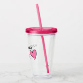 パーソナライズなメイド・オブ・オーナー（花嫁付き添い人）のコップ アクリルタンブラー (左)