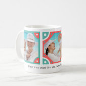 パーソナライズなメッセージ3の写真フレームのコラージュ コーヒーマグカップ (正面左)