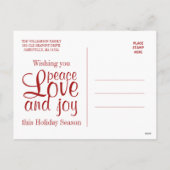 パーソナライズなメリークリスマスの写真の郵便はがき シーズンポストカード (裏面)