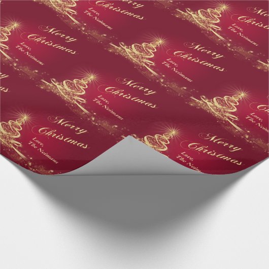 パーソナライズなメリークリスマスの包装紙 ラッピングペーパー (角)