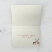 パーソナライズなメリークリスマスの国の格子縞カード シーズンカード (内部)