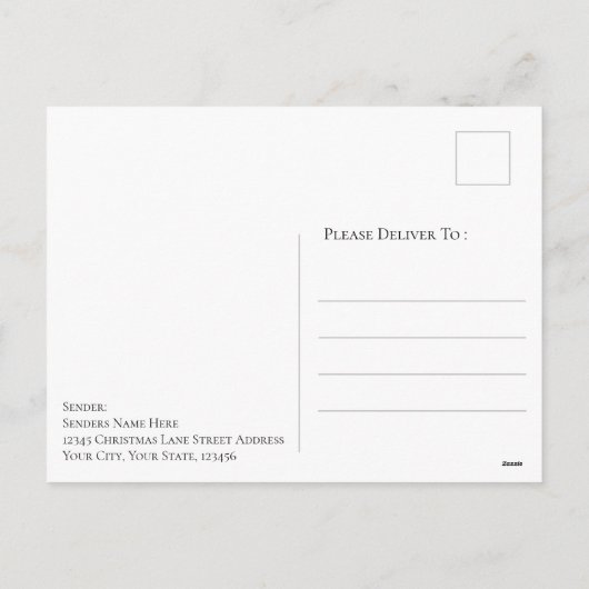 パーソナライズなメリークリスマスの子供の写真 シーズンポストカード (裏面)