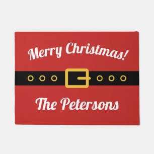 パーソナライズなメリークリスマスの歓迎のドア・マット ドアマット