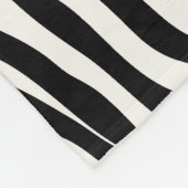 パーソナライズなモダンでガーリーで黒いピンクのシマウマのプリント フリースブランケット (角)