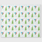 パーソナライズなモダンな休日 ラッピングペーパー (フラット)