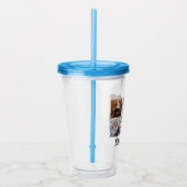 パーソナライズなモダン6の家族写真のコラージュ| アクリルタンブラー (右)