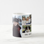 パーソナライズなモノグラムのな示された家族写真 コーヒーマグカップ (中央)