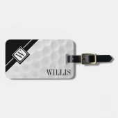 パーソナライズなモノグラムのゴルフ・ボールの荷物のラベル ラゲッジタグ (正面横)