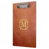 パーソナライズなモノグラムのプラスチックフェイクな革 クリップボード (左)