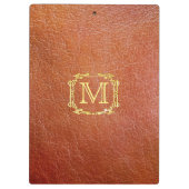 パーソナライズなモノグラムのプラスチックフェイクな革 クリップボード (裏面)