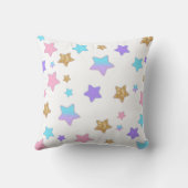 パーソナライズなモノグラムのユニコーンの水彩画の花 クッション (裏面)