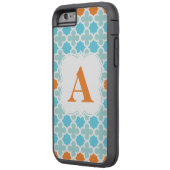 パーソナライズなモノグラムのレトロのクローバーパターン Case-Mate iPhoneケース (裏面左)