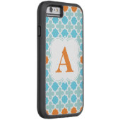 パーソナライズなモノグラムのレトロのクローバーパターン Case-Mate iPhoneケース (裏面/右)