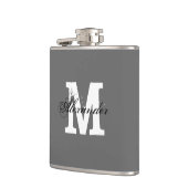 パーソナライズなモノグラムの名前のイニシャルの飲み物のフラスコ フラスク (左)