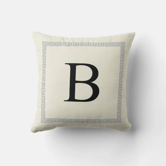 パーソナライズなモノグラムの枕|最初のB クッション (裏面)