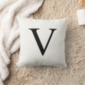 パーソナライズなモノグラムの枕|最初のV クッション (ブランケット)