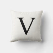 パーソナライズなモノグラムの枕|最初のV クッション (裏面)