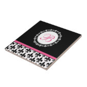 パーソナライズなモノグラムの(紋章の)フラ・ダ・リのタイル タイル (側面)