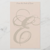 パーソナライズなモノグラムEの文房具 便箋 (正面)