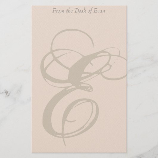 パーソナライズなモノグラムEの文房具 便箋 (正面)