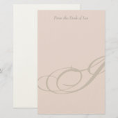 パーソナライズなモノグラムIの文房具 便箋 (正面/裏面)