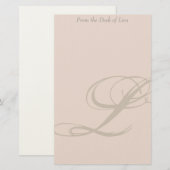 パーソナライズなモノグラムL文房具 便箋 (正面/裏面)