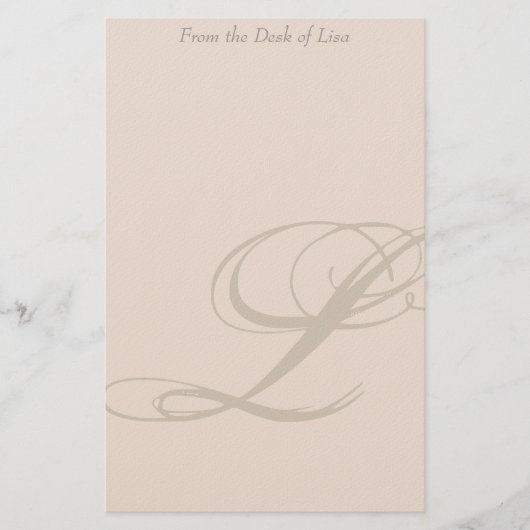 パーソナライズなモノグラムL文房具 便箋 (正面)