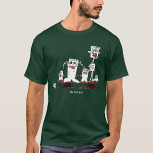 パーソナライズなモンスターの漫画のスケートボード Tシャツ