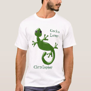 パーソナライズなヤモリのデザイン Tシャツ