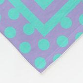 パーソナライズなユニコーンの虹の紫色のティール(緑がかった色) フリースブランケット (角)