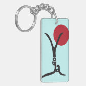 パーソナライズなヨガのkeychain キーホルダー (正面左)