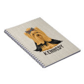 パーソナライズなヨークシャーテリアの子犬|犬のヨークシャテリア ノートブック (右側)