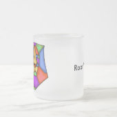 パーソナライズなライオンの芸術のデザインのマグのコップ フロストグラスマグカップ (中央)